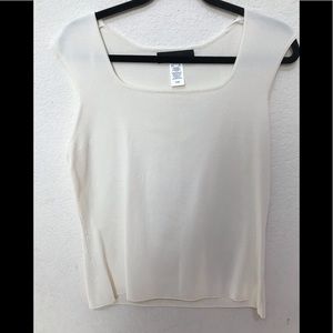 Jones New York - Ivory ribbed tank - XLarge